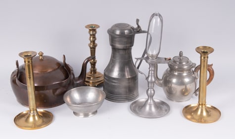 A Collection of Pewter and Bronze