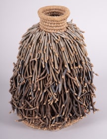 Mary Jo Mortensen Giles, Minnesota, Missouri (1944-2018), Vessel, wire and wrapped coil