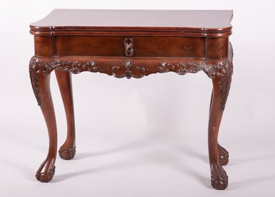 Mahogany Regency Style Hall Table with Flip Top Lid