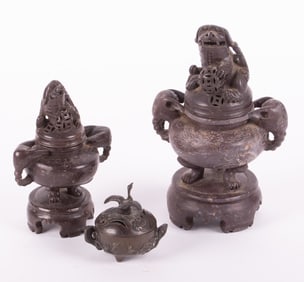 Three Vintage Asian Table Sensors