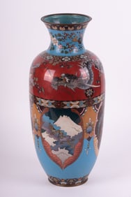 Japanese Cloisonne Dragon Vase, Meiji period