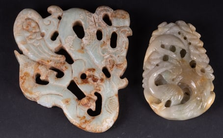 Two Chinese Carved Jade Ornaments