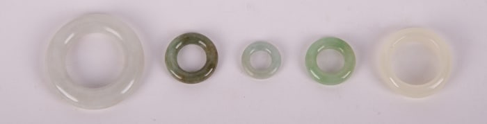 A Collection of Five Chinese Jade Rings