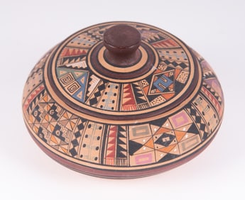 Incan-style Pot with Lid