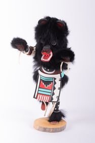 Francis Largo, Navajo Nation 20th Century, Black Bear Kachina, mixed media