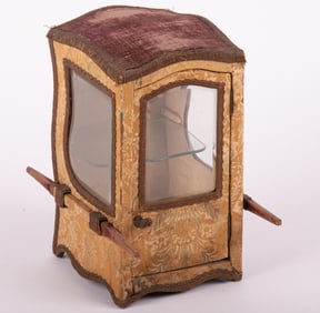 French Sedan Chair for Dolls, Circa 1865