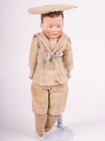 Character Gebruder Heubach Bisque Boy Doll, Circa 1900