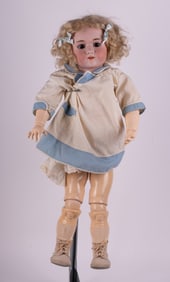 Large Heinrich Handwerck Bisque Doll with Jointed Composition Body, Circa 1900