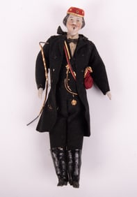 Small Dollhouse Male Bisque Doll, Circa 1890-1930