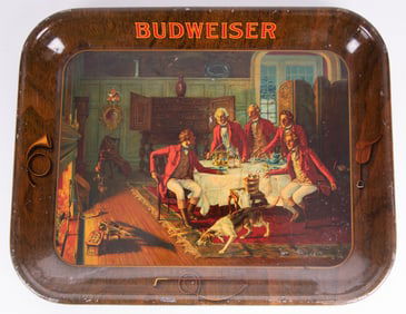Vintage 1930's Budweiser Advertising Beer Tray
