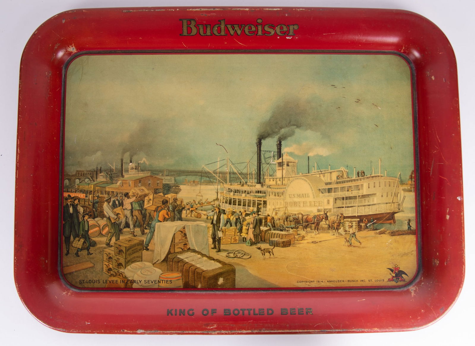 Vintage Budweiser King of Bottled Beer Serving Tray (1 of 5)