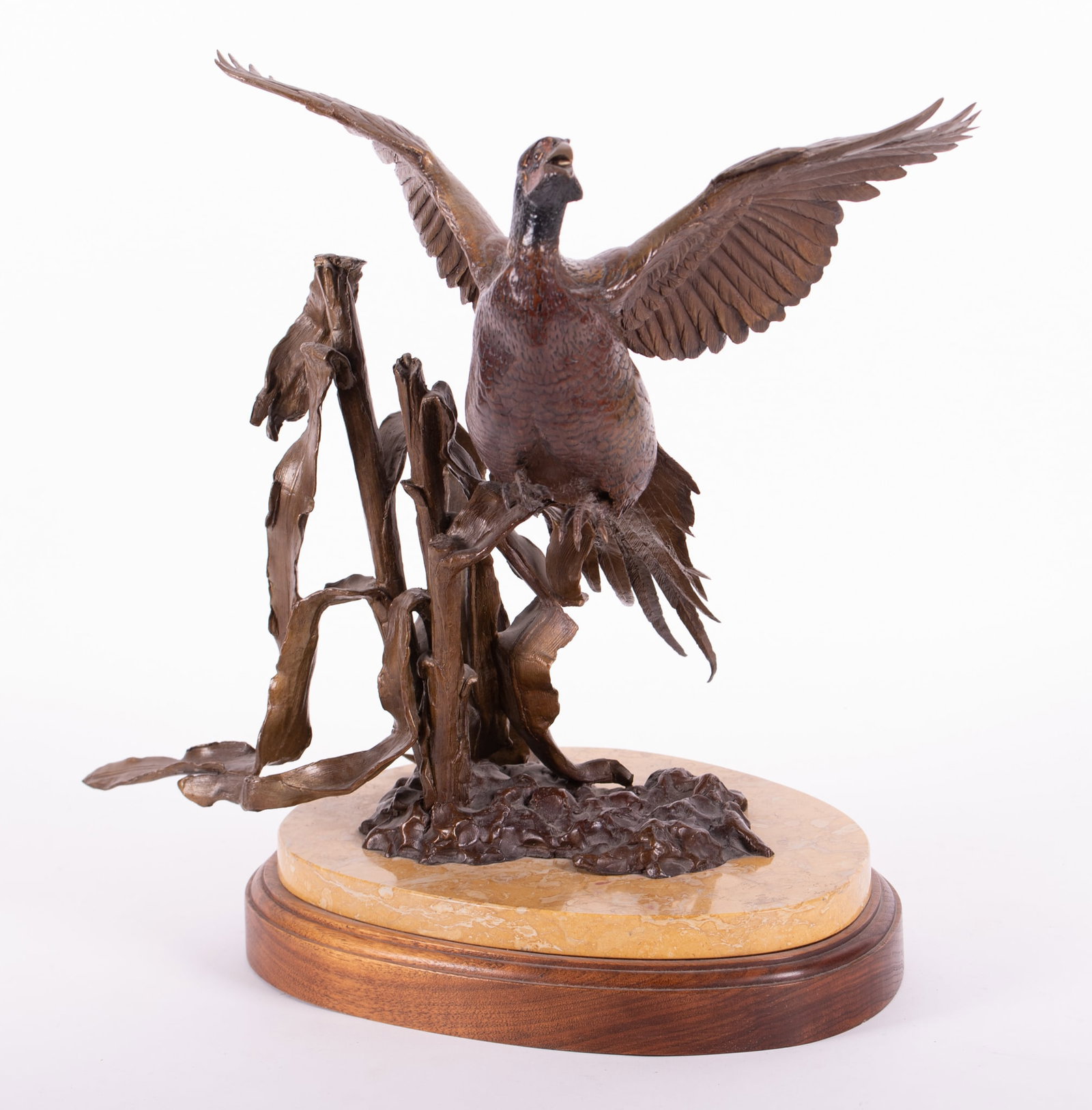 Frank DiVita, Montana / Italy (b. 1949), Ringneck Rising, bronze, ed. 30/35: Frank DiVita Montana / Italy, (b. 1949) Ringneck Rising bronze, ed. 30/35 signed and numbered at the base Height: 14 1/2 inches