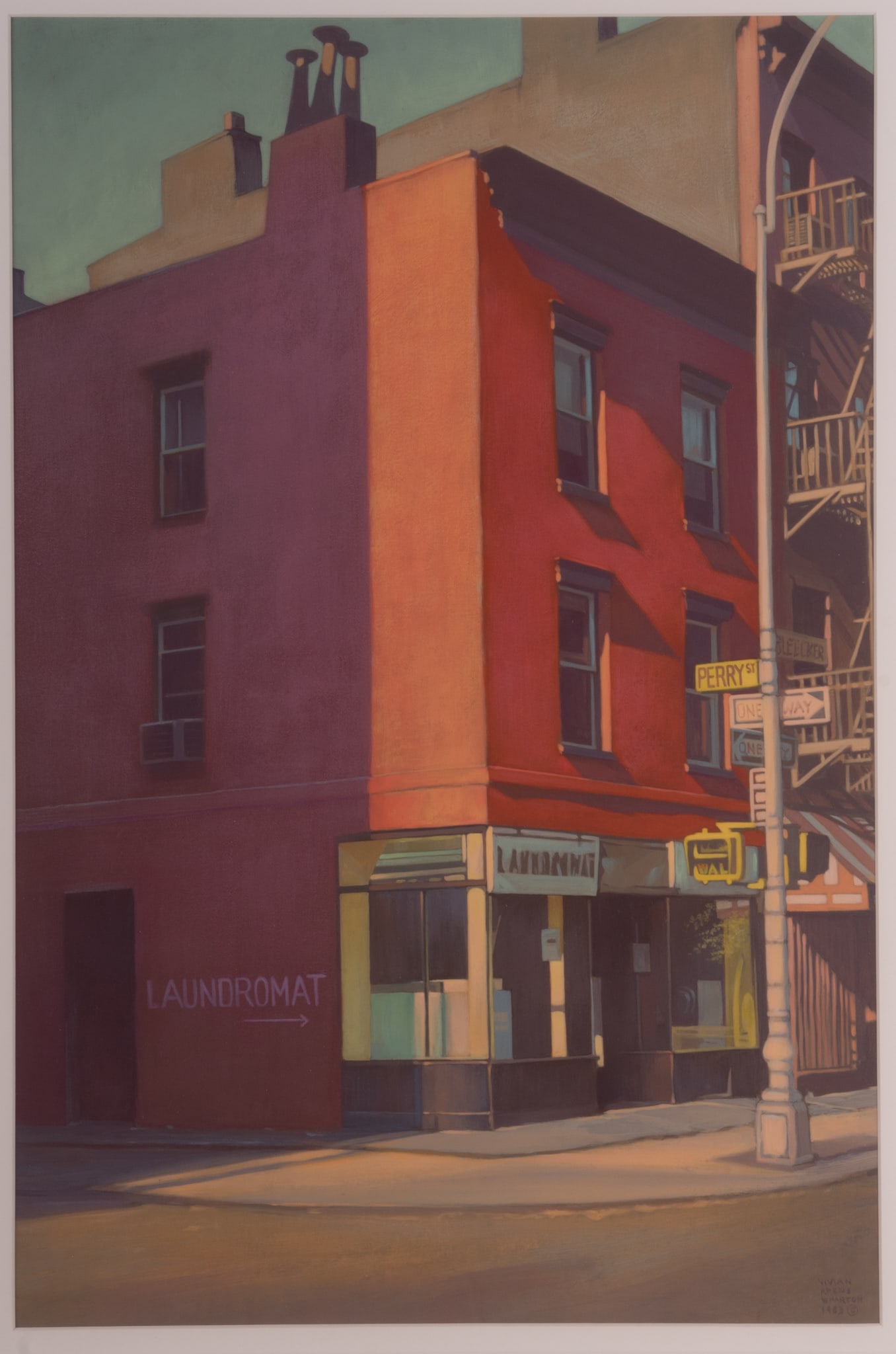 Vivian Keens Wharton, North Carolina (1922-1999), Bus Stop, 1983, gouache (1 of 5)