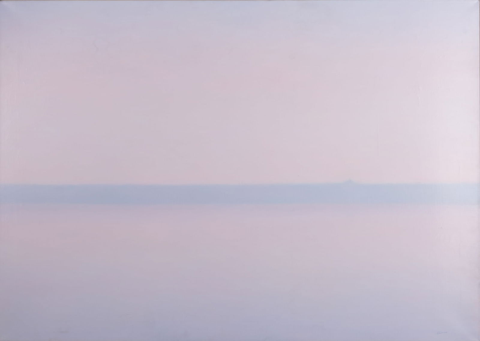 Thomas James Chimes, American (1921-2009), Hazy Seascape, oil on canvas (1 of 4)