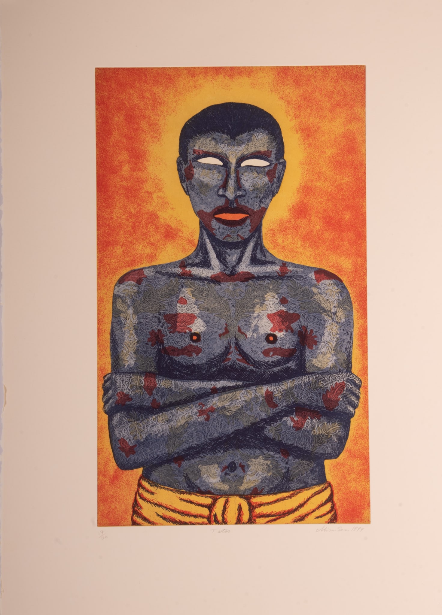 Alison Saar, American (b. 1956), Tattoo, 1994, lithogrpah, ed. 17/20 (1 of 4)