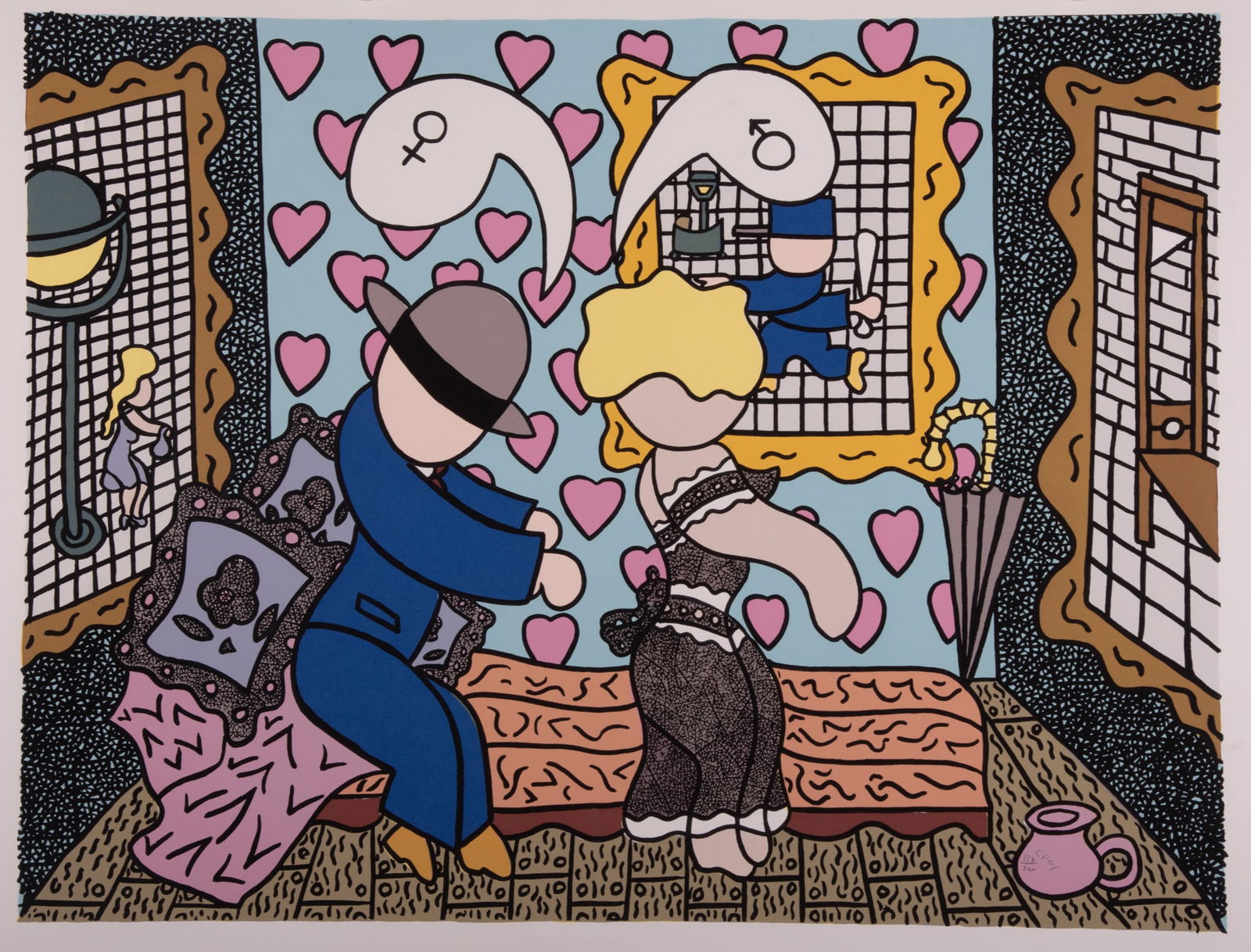 William Nelson Copley, American (1919-1996), Man and Woman, 1978, screenprint, ed. 134/200 (1 of 4)