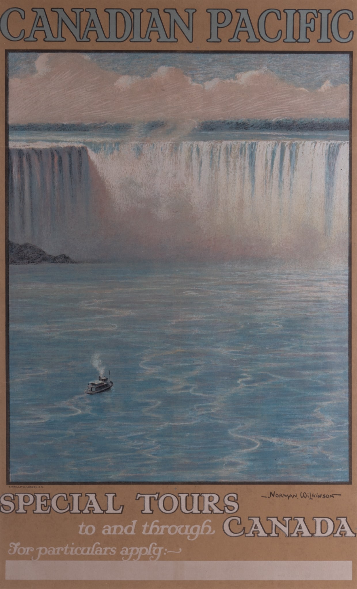 Norman Wilkinson, British (1878-1971), Canada Pacific, Special Tours to and through Canada, color (1 of 5)