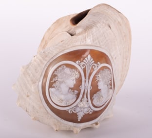 A Classical Revival Carved Cameo Conch Shell