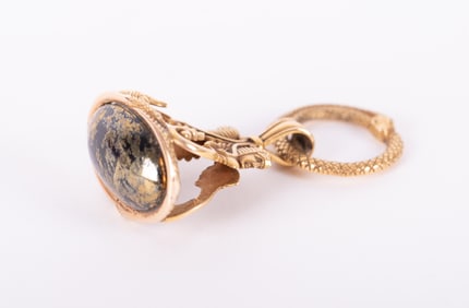 14K Yellow Gold Egyptian Revival Watch Fob