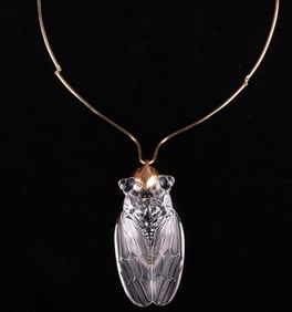 Steuben Cicada Pendant