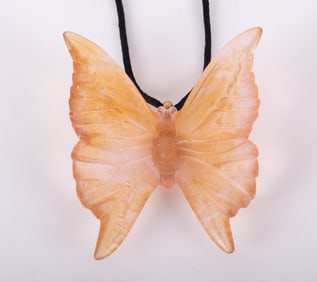Daum Pate De Verre Butterfly Pendant/Ornament