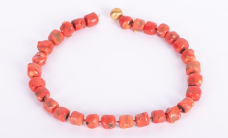 Natural Coral Bead Necklace