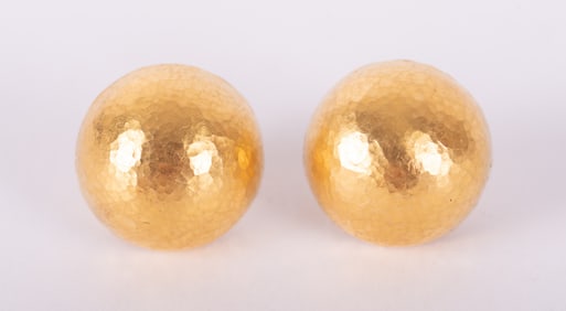 Gurhan .990 Yellow Gold Half Round Earrings