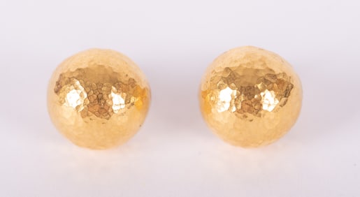 Gurhan .990 Yellow Gold Half Round Earrings