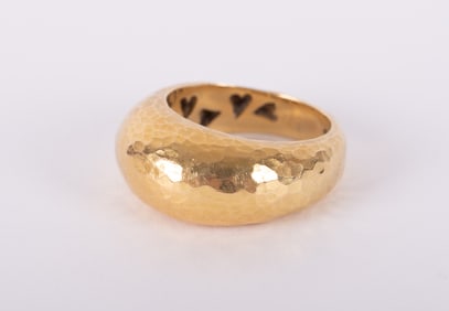 18K Yellow Gold Domed Ring
