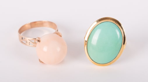 Two Contemporary Design Cocktail Rings