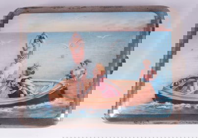 Enameled Cigarette Case 900 Silver