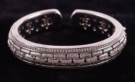 Sterling Cuff with Diamonds