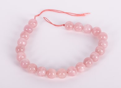 Pink Rose Quartz Necklace Strand