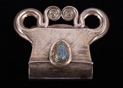 Sterling Money Clip with Scarab