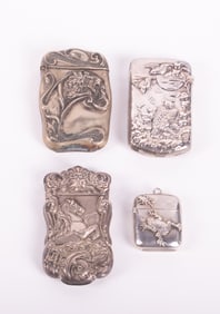 Four Silver Figural Vesta Cases, Early 20th Century