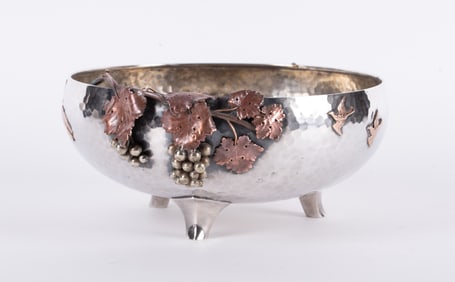 A Gorham Sterling Silver and Mixed Metals Fruit Bowl, Circa 1883