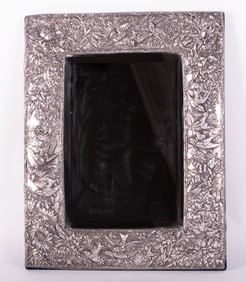 A Sterling Silver Repousse Table Mirror