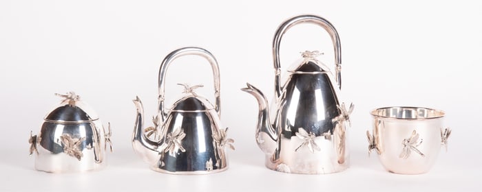 A Modern Italian Sterling Silver Tea Service, Renato Raddi