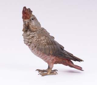 A Large Austrian Bronze Cockatoo, Franz Bergman