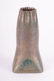 A Clement Massier Iridescent Art Pottery Vase