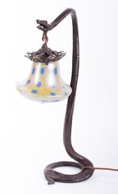 An Art Nouveau Serpent Table Lamp