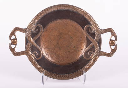 A Patinated Bronze Serpent Plateau, Edgar Brandt, Circa 1925 (1 of 5)