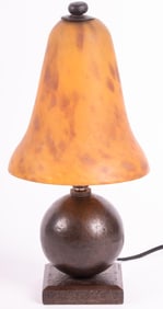 An Art Deco Table Lamp, Edgar Brandt and Daum Nancy