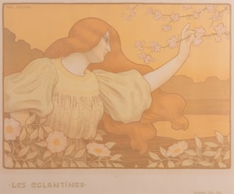 Paul Berthon, French (1872-1909), Les Eglantines, 1900, color lithograph, Chaix, Paris