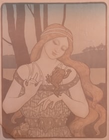 Paul Berthon, France (1872-1909), La Princesse au Crapaud, 1899, color lithograph