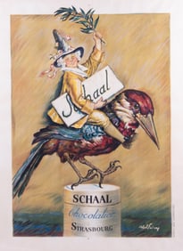 Abel Faivre, France (1867-1945), Schaal Chocolatier, Strassbourg, 1935, color lithographic poster
