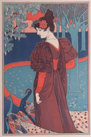 Louis John Rhead, (1857-1926), La Femme au Paon, 1897, lithograph