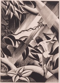 Paul Hambleton Landacre, 1893-1963, Rima, 1936, wood engraving