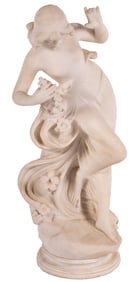 An Italian Art Nouveau Marble Sculpture of a Beauty, A. Batacchi
