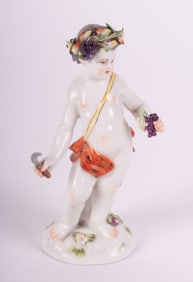 A Meissen Porcelain Figure of a Young Bacchus